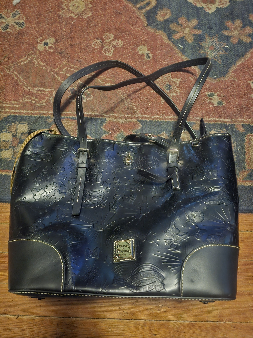 Dooney & Bourke Disney World Embossed Leather Tote -black